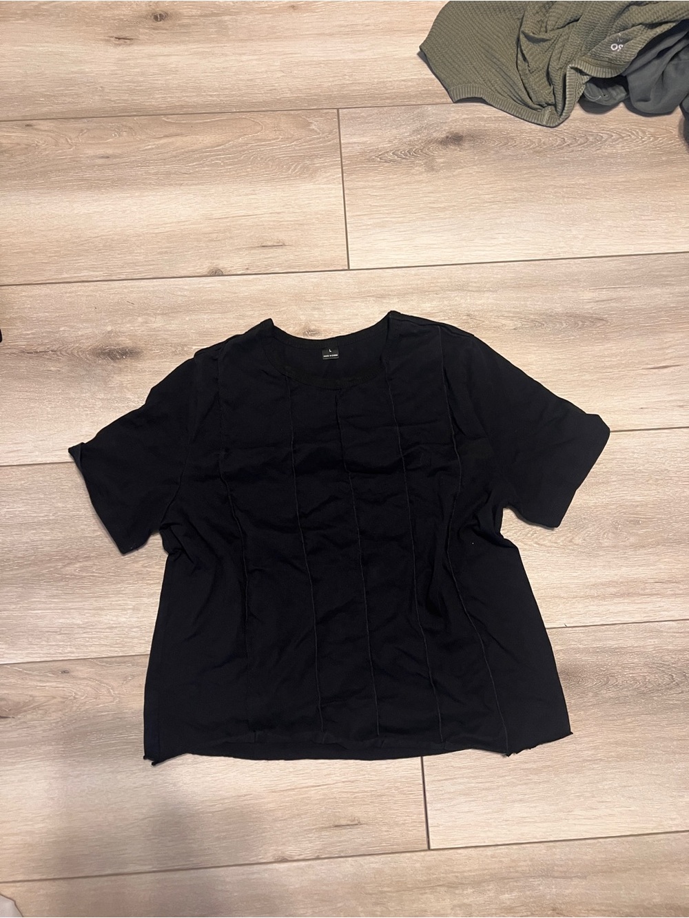 a new day Black Short-Sleeve Paneled Tee